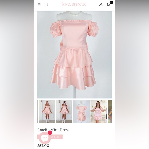 Love Annette Pink Ruffled Mini Dress - Picture 4 of 4